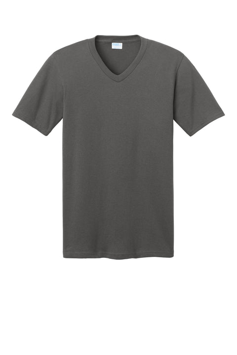 Port & Co PC54V Core Cotton V-Neck Tee