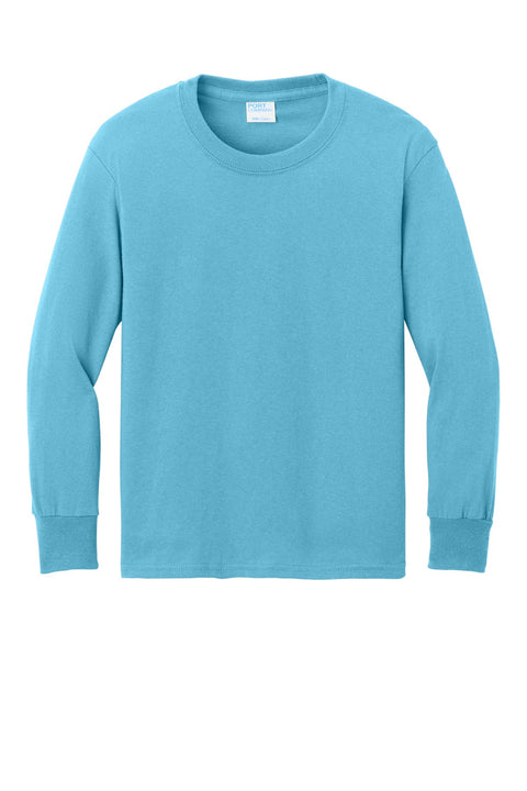 Port & Co PC54YLS Youth Long Sleeve Core Cotton Tee