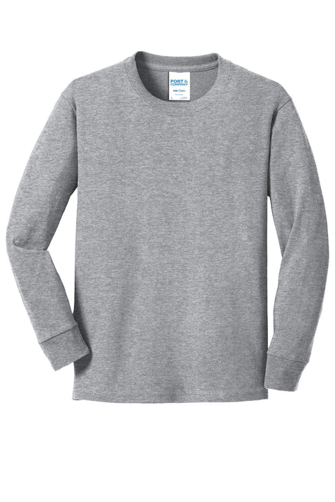 Port & Co PC54YLS Youth Long Sleeve Core Cotton Tee