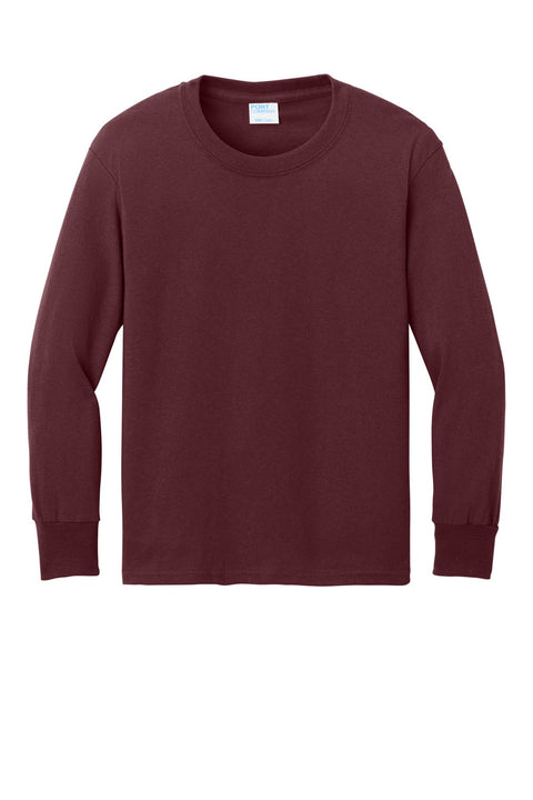 Port & Co PC54YLS Youth Long Sleeve Core Cotton Tee