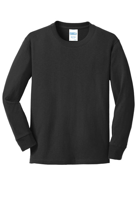 Port & Co PC54YLS Youth Long Sleeve Core Cotton Tee