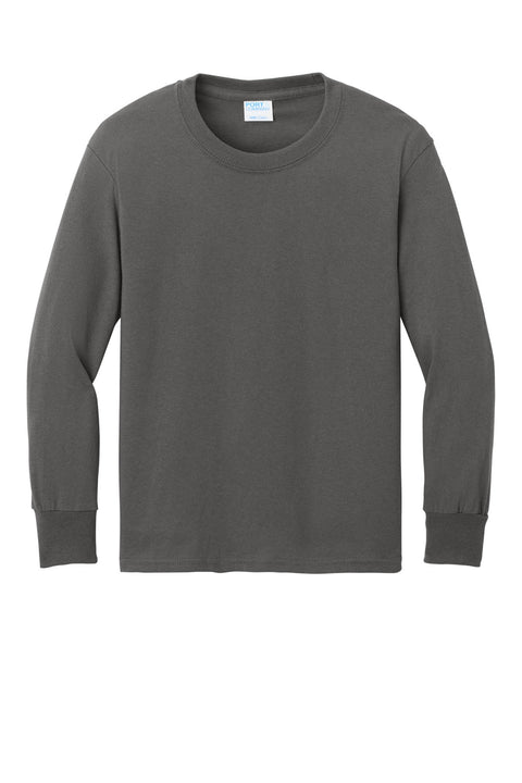 Port & Co PC54YLS Youth Long Sleeve Core Cotton Tee