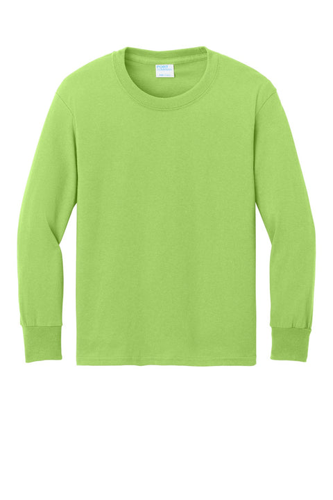 Port & Co PC54YLS Youth Long Sleeve Core Cotton Tee