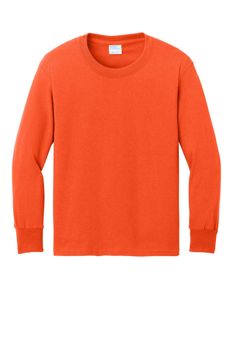 Port & Co PC54YLS Youth Long Sleeve Core Cotton Tee