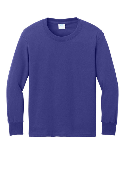 Port & Co PC54YLS Youth Long Sleeve Core Cotton Tee