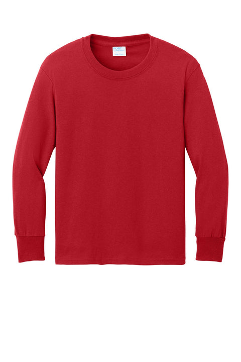 Port & Co PC54YLS Youth Long Sleeve Core Cotton Tee