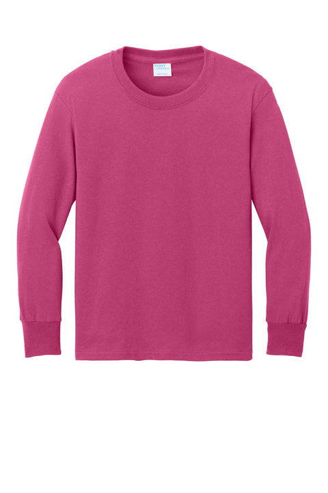Port & Co PC54YLS Youth Long Sleeve Core Cotton Tee