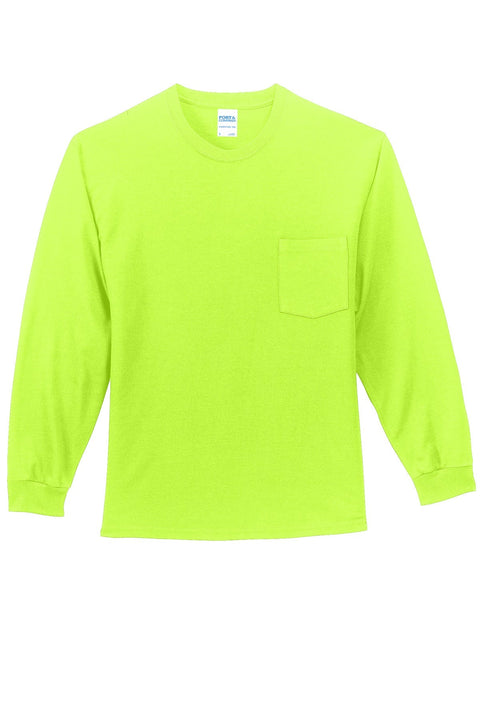 Port & Co PC61LSP Long Sleeve Essential Pocket Tee