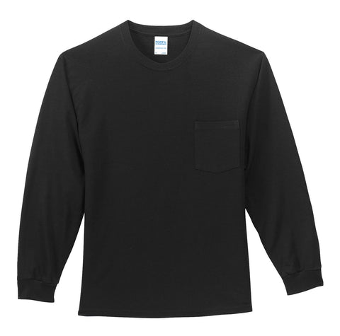 Port & Co PC61LSP Long Sleeve Essential Pocket Tee