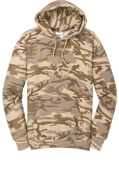 Port & Co PC78HC Core Fleece Camo Pullover Hooded Sweatshirt
