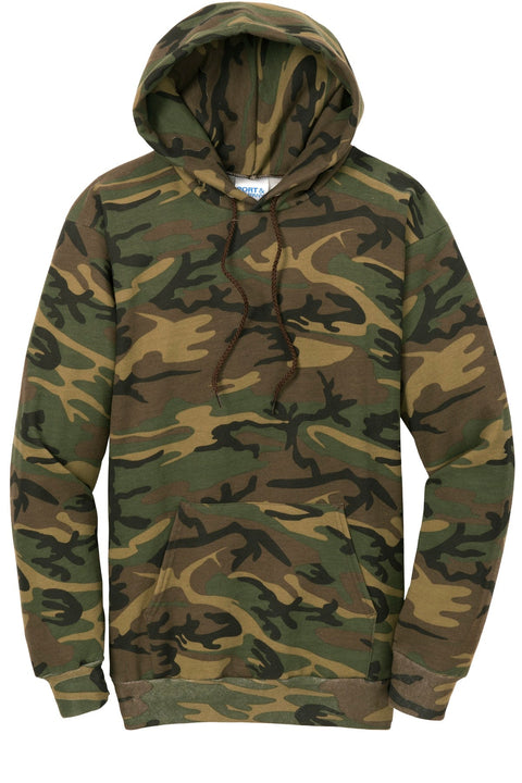 Port & Co PC78HC Core Fleece Camo Pullover Hooded Sweatshirt