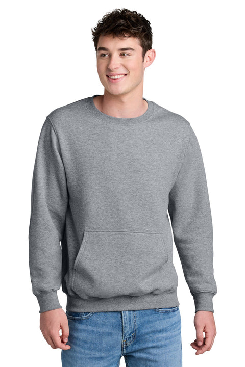 Port & Co PC78PKT Core Fleece Crewneck Pocket Sweatshirt