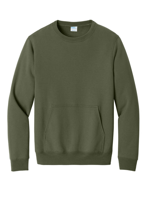 Port & Co PC78PKT Core Fleece Crewneck Pocket Sweatshirt