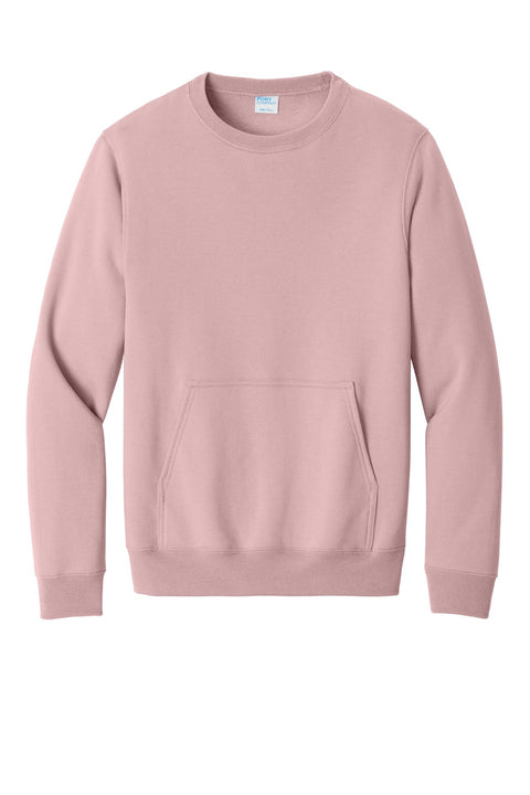 Port & Co PC78PKT Core Fleece Crewneck Pocket Sweatshirt