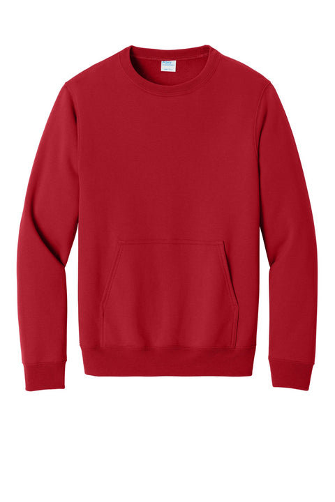 Port & Co PC78PKT Core Fleece Crewneck Pocket Sweatshirt