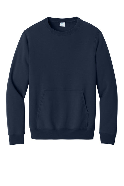 Port & Co PC78PKT Core Fleece Crewneck Pocket Sweatshirt