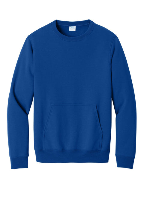 Port & Co PC78PKT Core Fleece Crewneck Pocket Sweatshirt