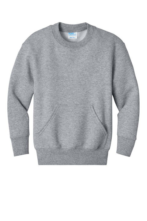 Port & Co PC78YPKT Youth Core Fleece Crewneck Pocket Sweatshirt