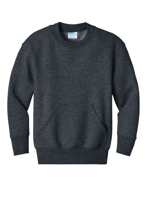 Port & Co PC78YPKT Youth Core Fleece Crewneck Pocket Sweatshirt