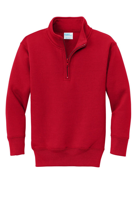 Port & Co PC78YQ Youth Core Fleece 1/4-Zip Pullover Sweatshirt