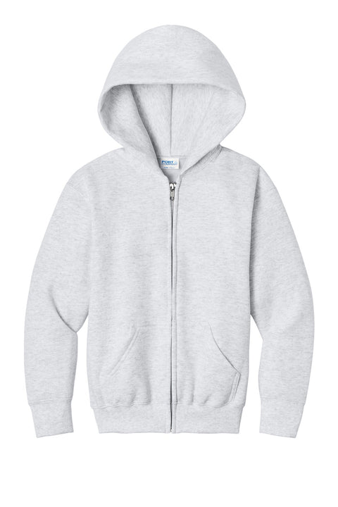 Port & Co PC78YZH Youth Core Fleece Full-Zip Hooded Sweatshirt