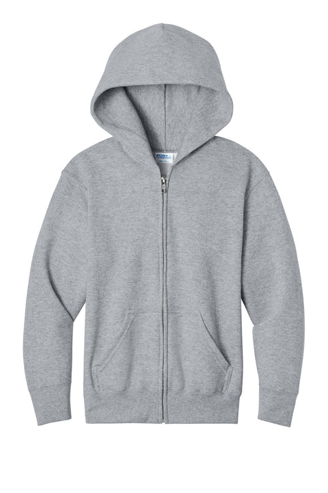 Port & Co PC78YZH Youth Core Fleece Full-Zip Hooded Sweatshirt