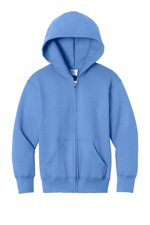 Port & Co PC78YZH Youth Core Fleece Full-Zip Hooded Sweatshirt