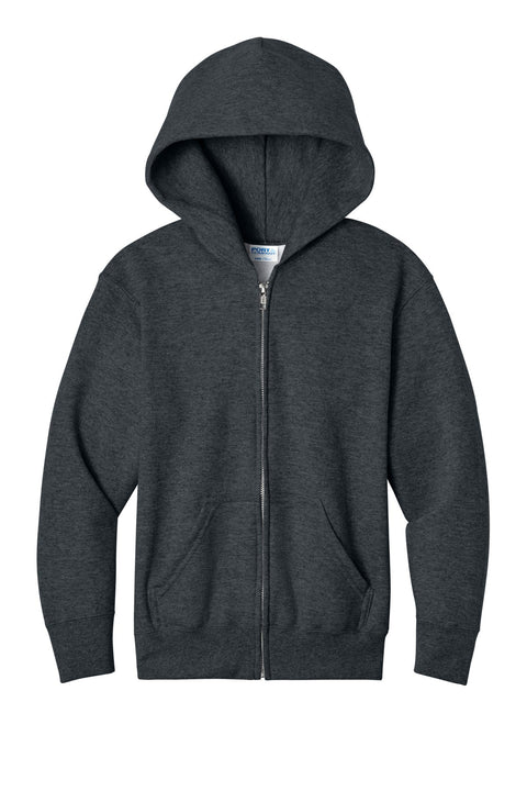 Port & Co PC78YZH Youth Core Fleece Full-Zip Hooded Sweatshirt