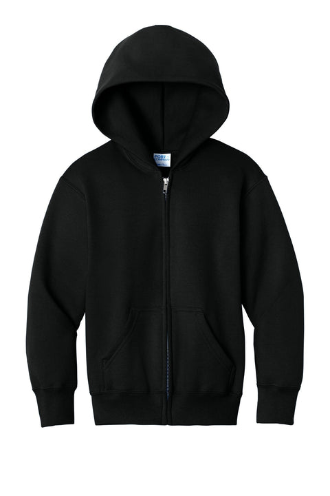 Port & Co PC78YZH Youth Core Fleece Full-Zip Hooded Sweatshirt
