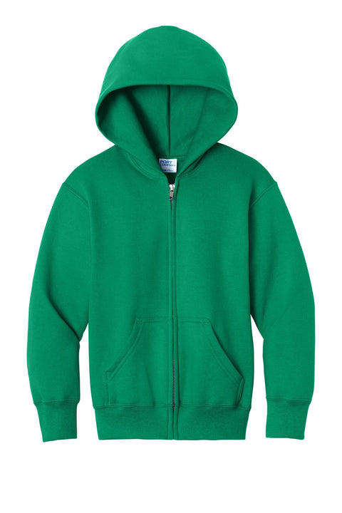 Port & Co PC78YZH Youth Core Fleece Full-Zip Hooded Sweatshirt
