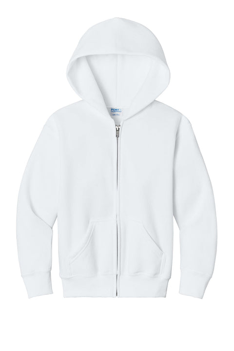 Port & Co PC78YZH Youth Core Fleece Full-Zip Hooded Sweatshirt