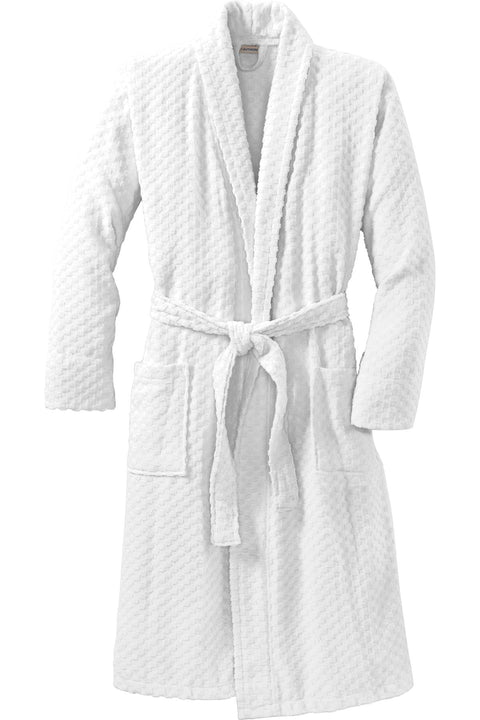 Port Authority R103 Checkered Terry Shawl Collar Robe