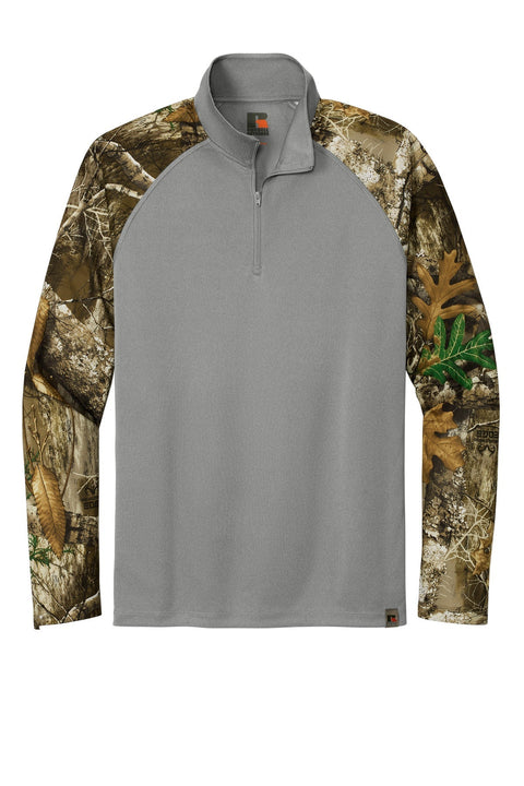 Russell Outdoors RU152 Realtree Colorblock Performance 1/4-Zip