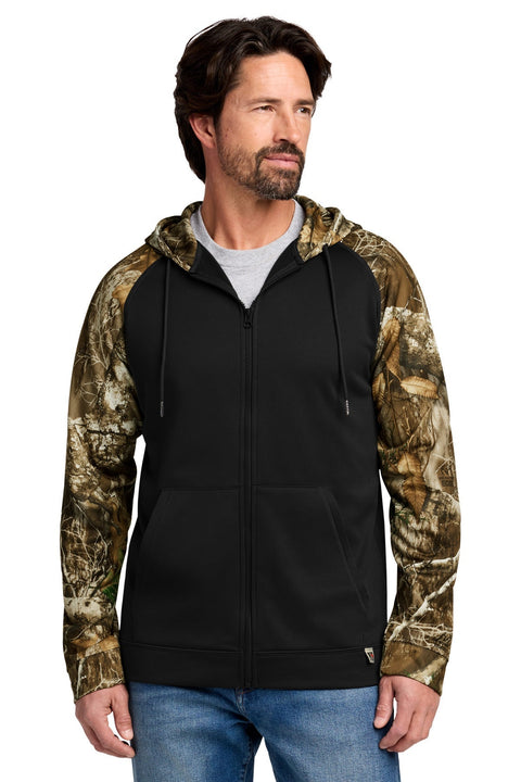 Russell Outdoors RU452 Realtree Performance Colorblock Full-Zip Hoodie