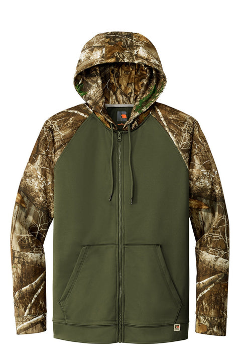 Russell Outdoors RU452 Realtree Performance Colorblock Full-Zip Hoodie