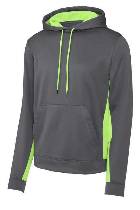 Sport-Tek ST235 Sport-Wick Fleece Colorblock Hooded Pullover