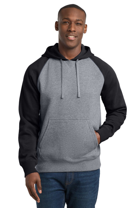Sport-Tek ST267 Raglan Colorblock Pullover Hooded Sweatshirt