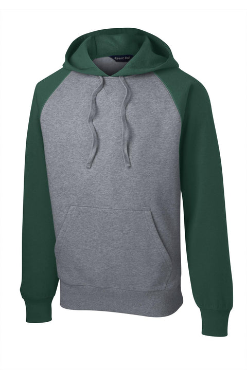 Sport-Tek ST267 Raglan Colorblock Pullover Hooded Sweatshirt