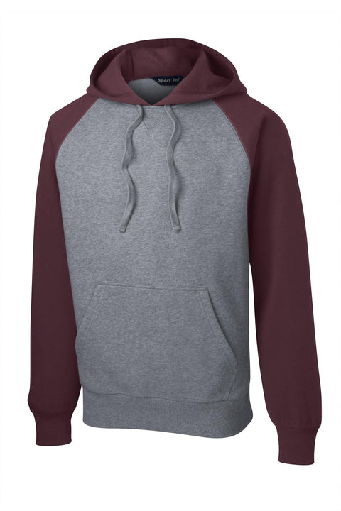 Sport-Tek ST267 Raglan Colorblock Pullover Hooded Sweatshirt