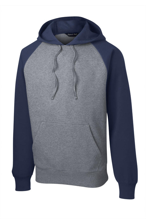 Sport-Tek ST267 Raglan Colorblock Pullover Hooded Sweatshirt