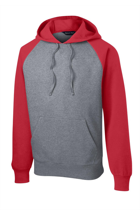Sport-Tek ST267 Raglan Colorblock Pullover Hooded Sweatshirt