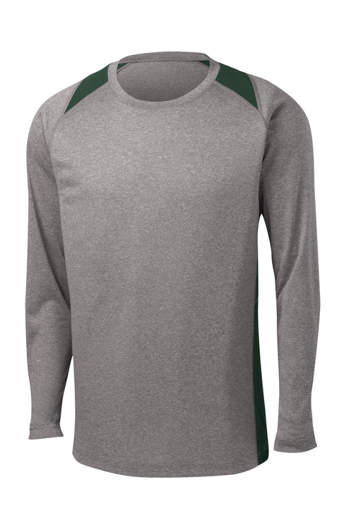 Sport-Tek ST361LS Long Sleeve Heather Colorblock Contender Tee