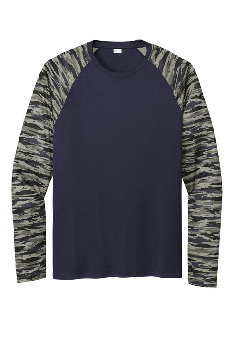 Sport-Tek ST376LS Drift Camo Colorblock Long Sleeve Tee