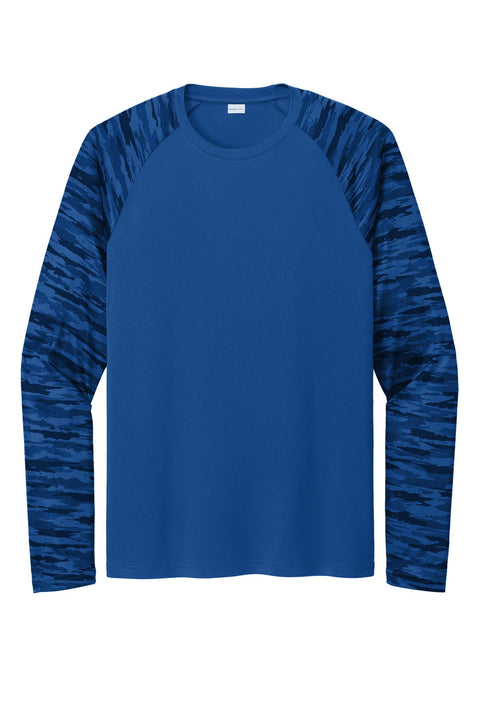 Sport-Tek ST376LS Drift Camo Colorblock Long Sleeve Tee