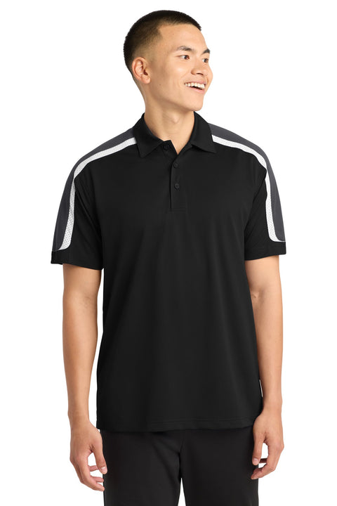 Sport-Tek ST658 Tricolor Shoulder Micropique Sport-Wick Polo