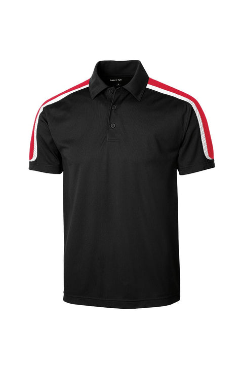 Sport-Tek ST658 Tricolor Shoulder Micropique Sport-Wick Polo