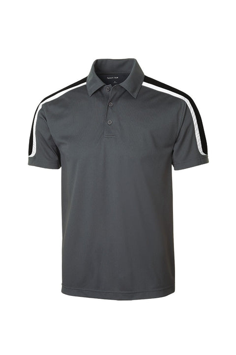 Sport-Tek ST658 Tricolor Shoulder Micropique Sport-Wick Polo