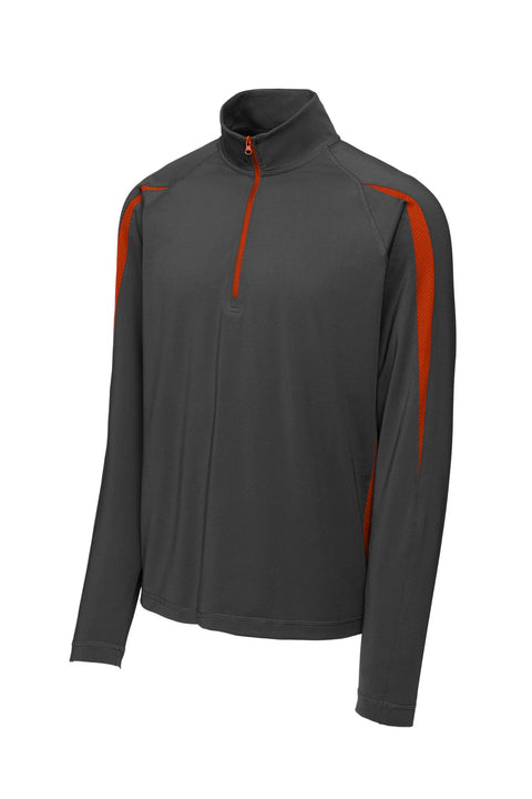Sport-Tek ST851 Sport-Wick Stretch 1/4-Zip Colorblock Pullover