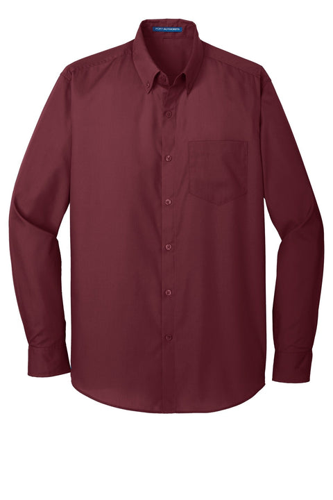 Port Authority W100 Long Sleeve Carefree Poplin Shirt