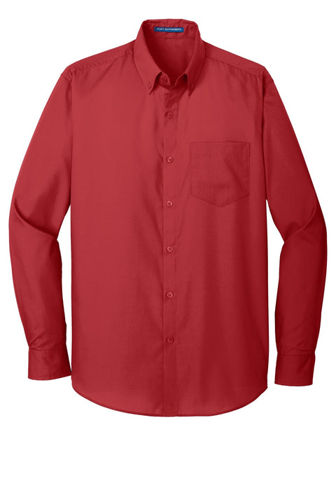 Port Authority W100 Long Sleeve Carefree Poplin Shirt